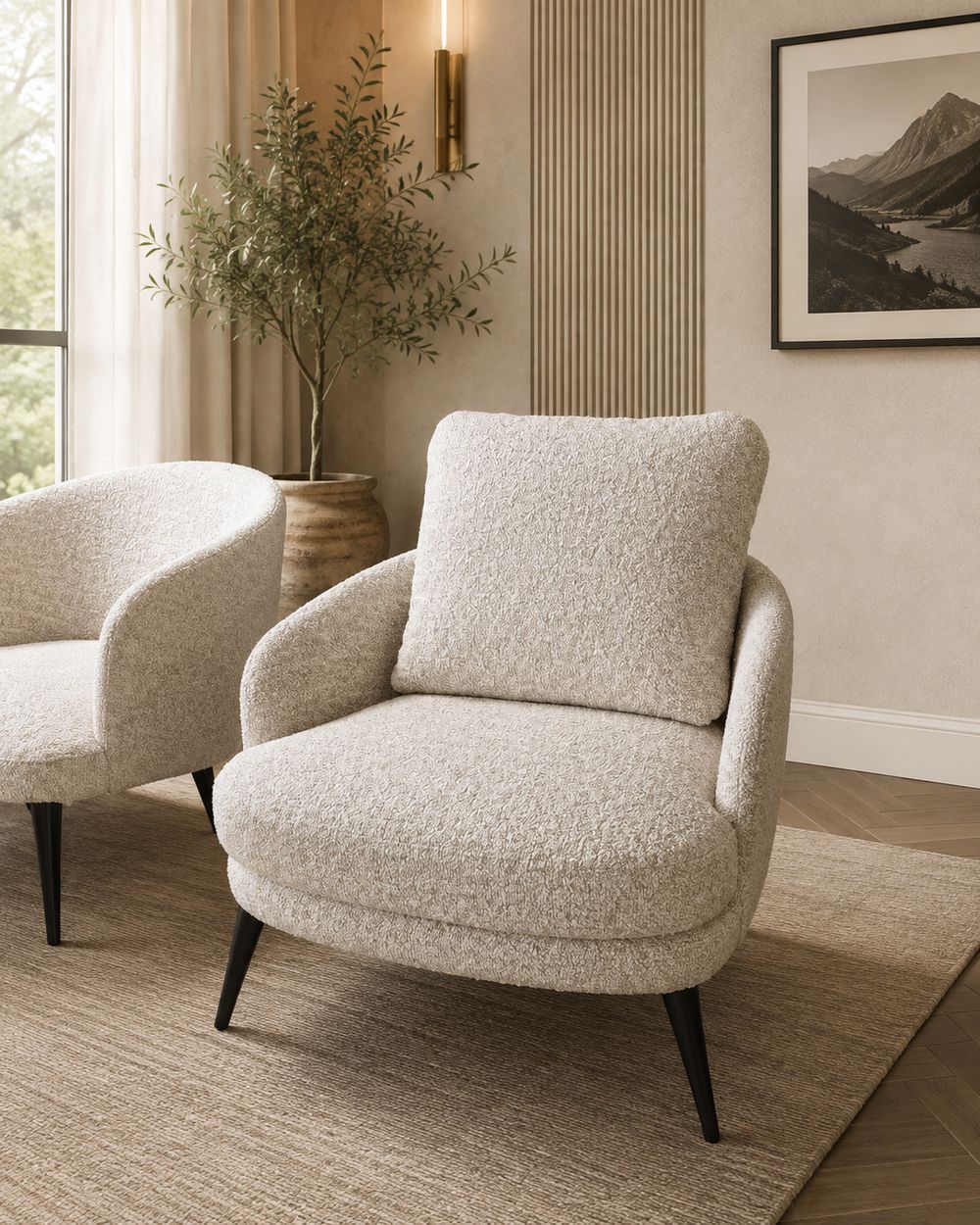 Poltrona boucle bege